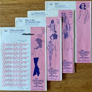 Stretch & Sew Ann Person Cardigan, Vest Vintage 1960s 70 Sewing Patterns